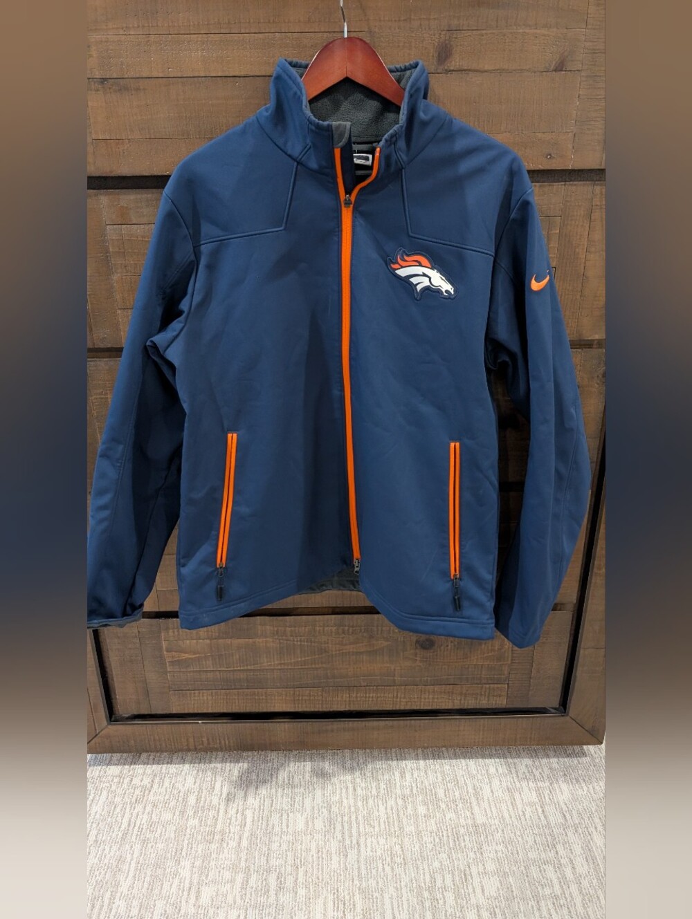 NFL Offical Denver Broncos Nike Navy Softshell Jacket